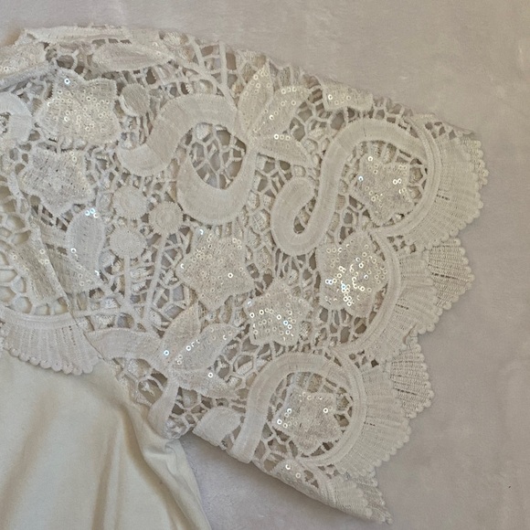 ON 12th Chic White Lace Women's Blouse - Picture 7 of 9